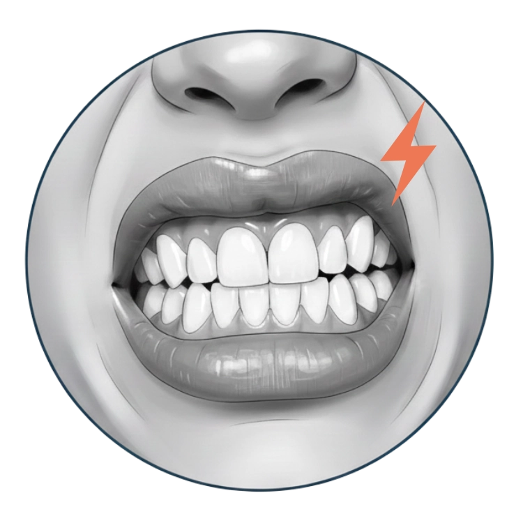 Neuslippenplooi Tandenknarsen