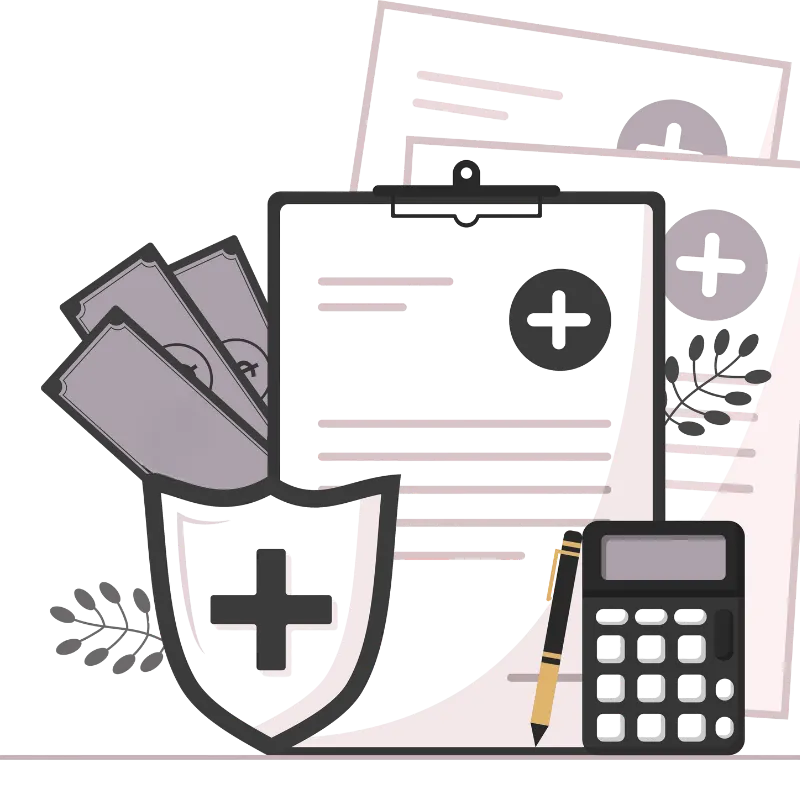 verzekerde zorg dollar teken